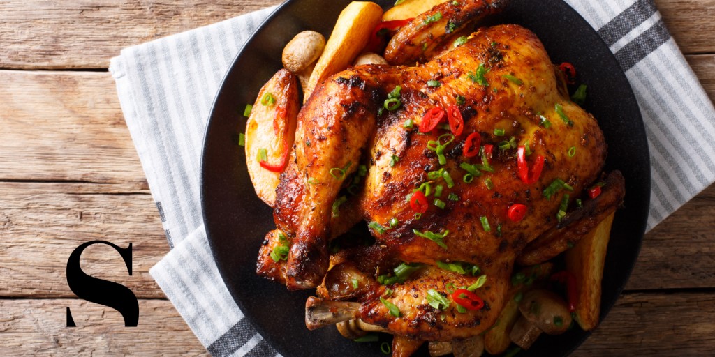 Receta con conservas: pollo al horno con pimientos
